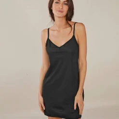 Rekbare onderjurk in microvezeltricot