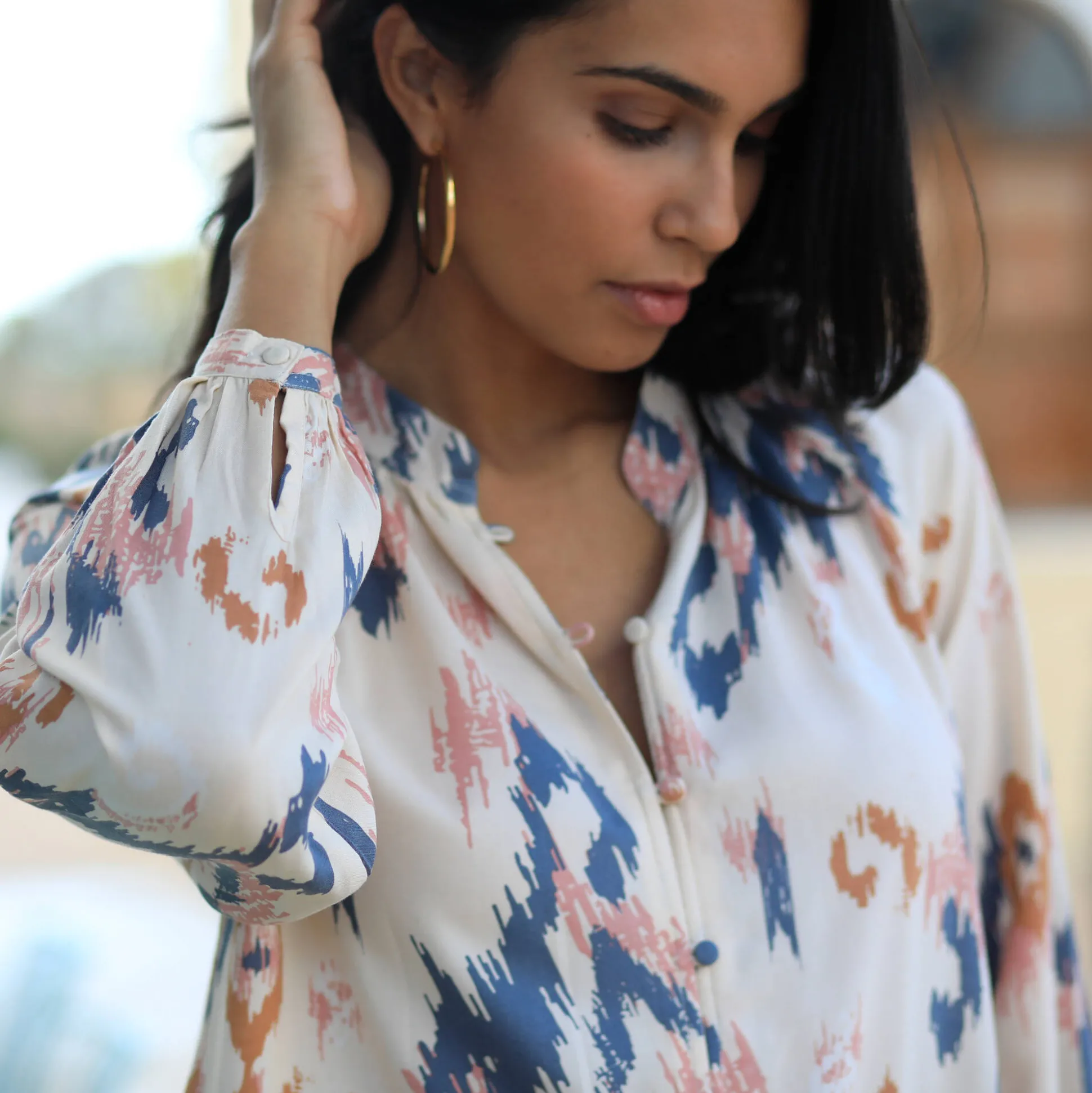 Robe chemisier imprimée