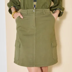 Rok in cargostijl, stretchtwill