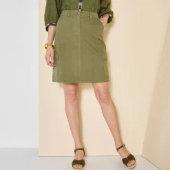 Rok in cargostijl, stretchtwill