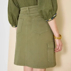 Rok in cargostijl, stretchtwill