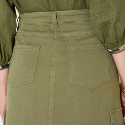 Rok in cargostijl, stretchtwill