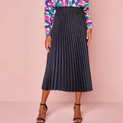 Rok in glanzend plissétricot