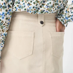 Rok in ribvelours met A-lijn