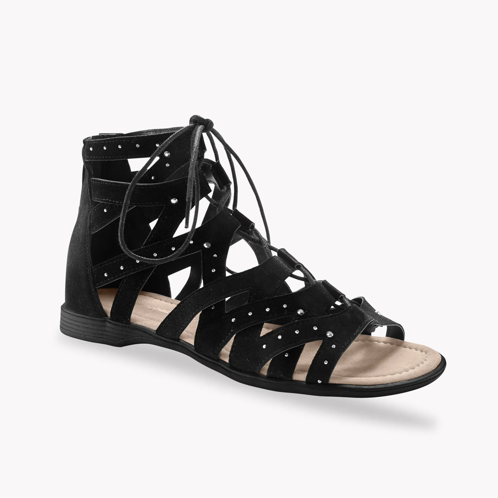 Romeinse sandalen met strasjes