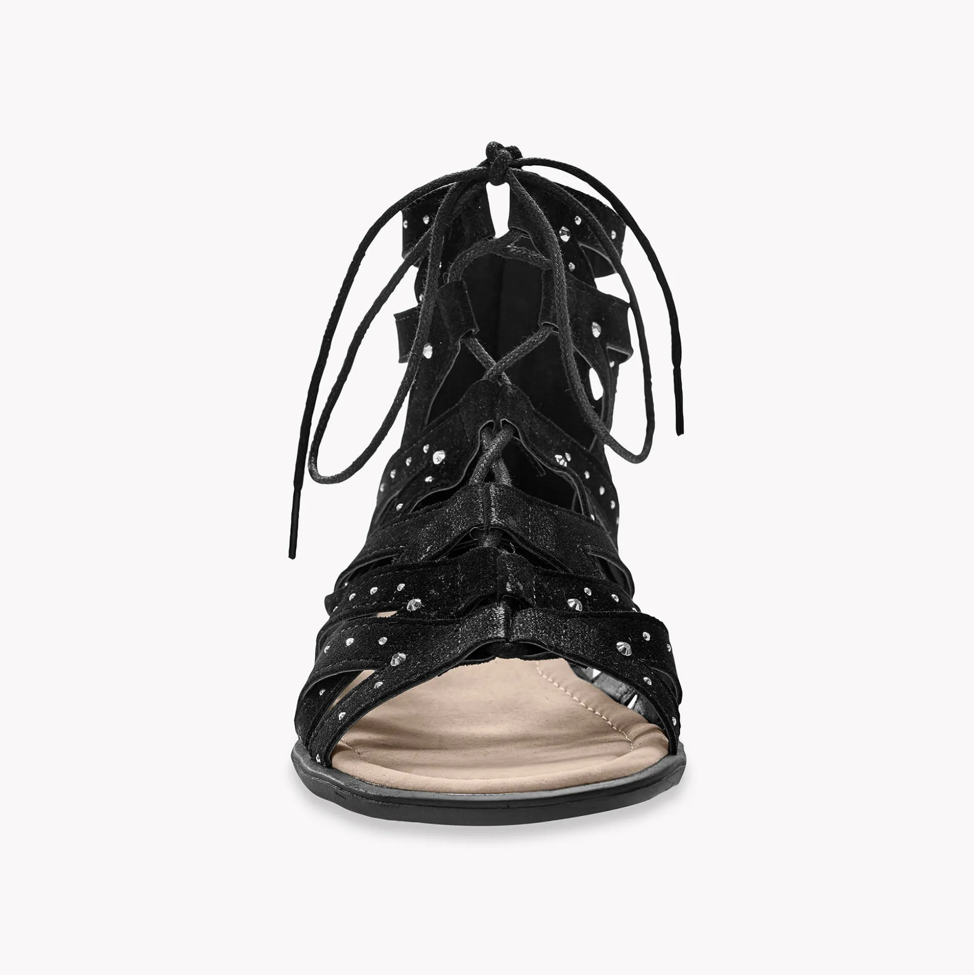Romeinse sandalen met strasjes