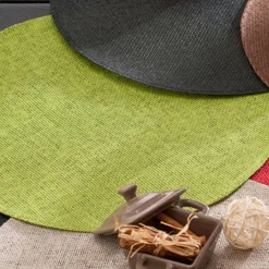 Ronde placemat in bamboe - Set van 4