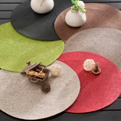 Ronde placemat in bamboe - Set van 4