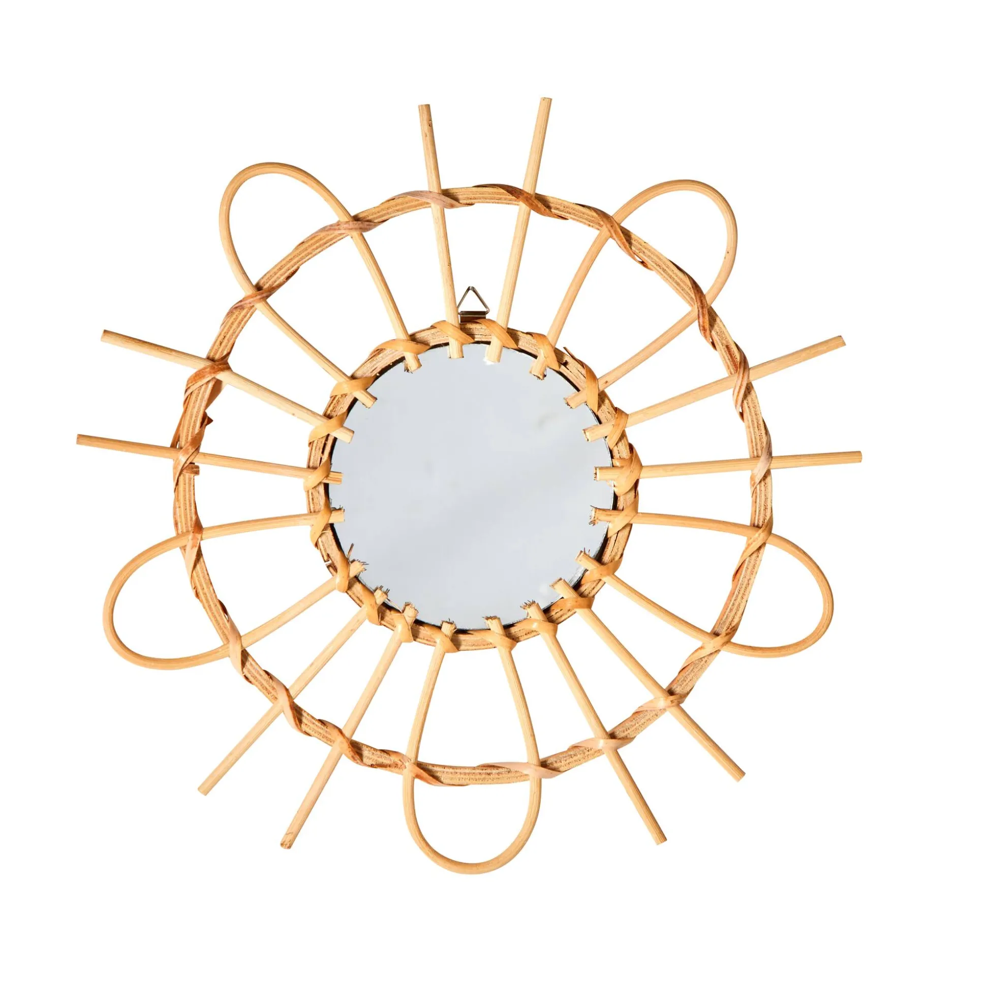 Ronde spiegel in rotan - set van 3