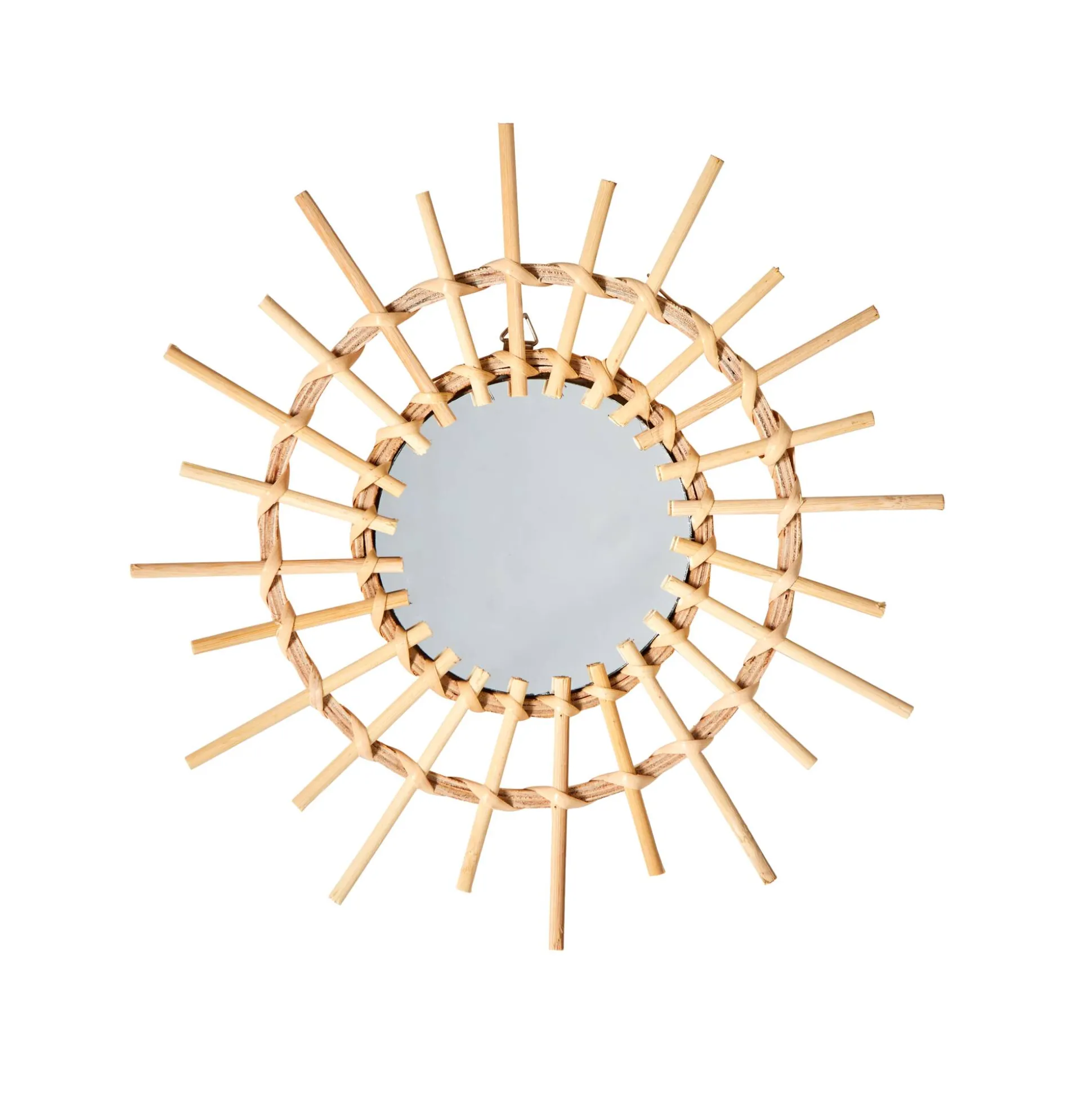 Ronde spiegel in rotan - set van 3
