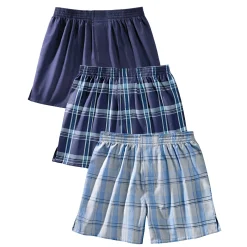 Ruime boxershort met ingeweven motieven - set van 3