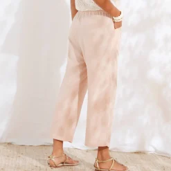 Ruime 7/8-broek, viscose en linnen