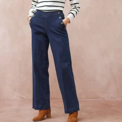 Ruime jeans met knooppandeffect