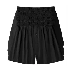 Ruime, open en effen boxershort - set van 4