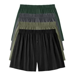 Ruime, open en effen boxershort - set van 4