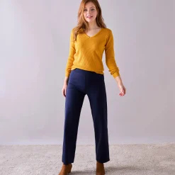 Ruime, rechte broek, milanotricot