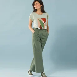 Ruime, rechte broek, speciaal voor kleine lengtes