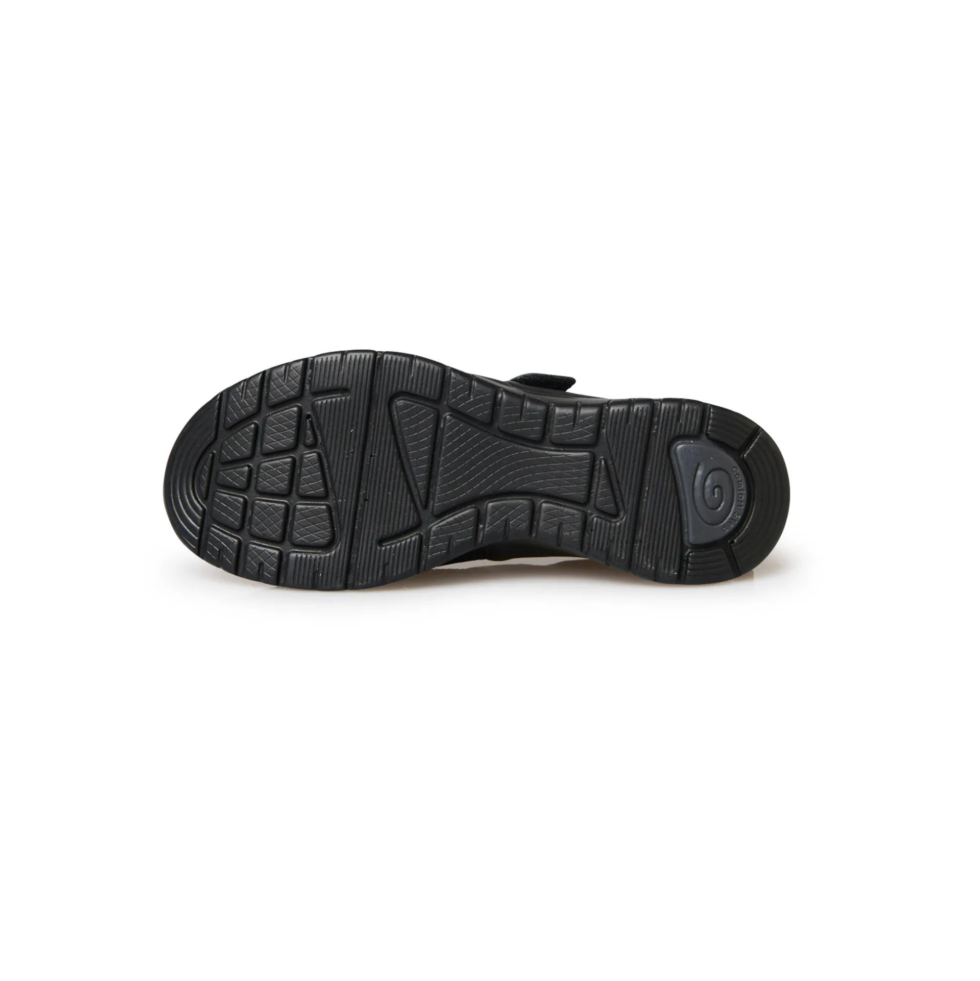 Schoenen met scratchriempje in leer en stretchstof
