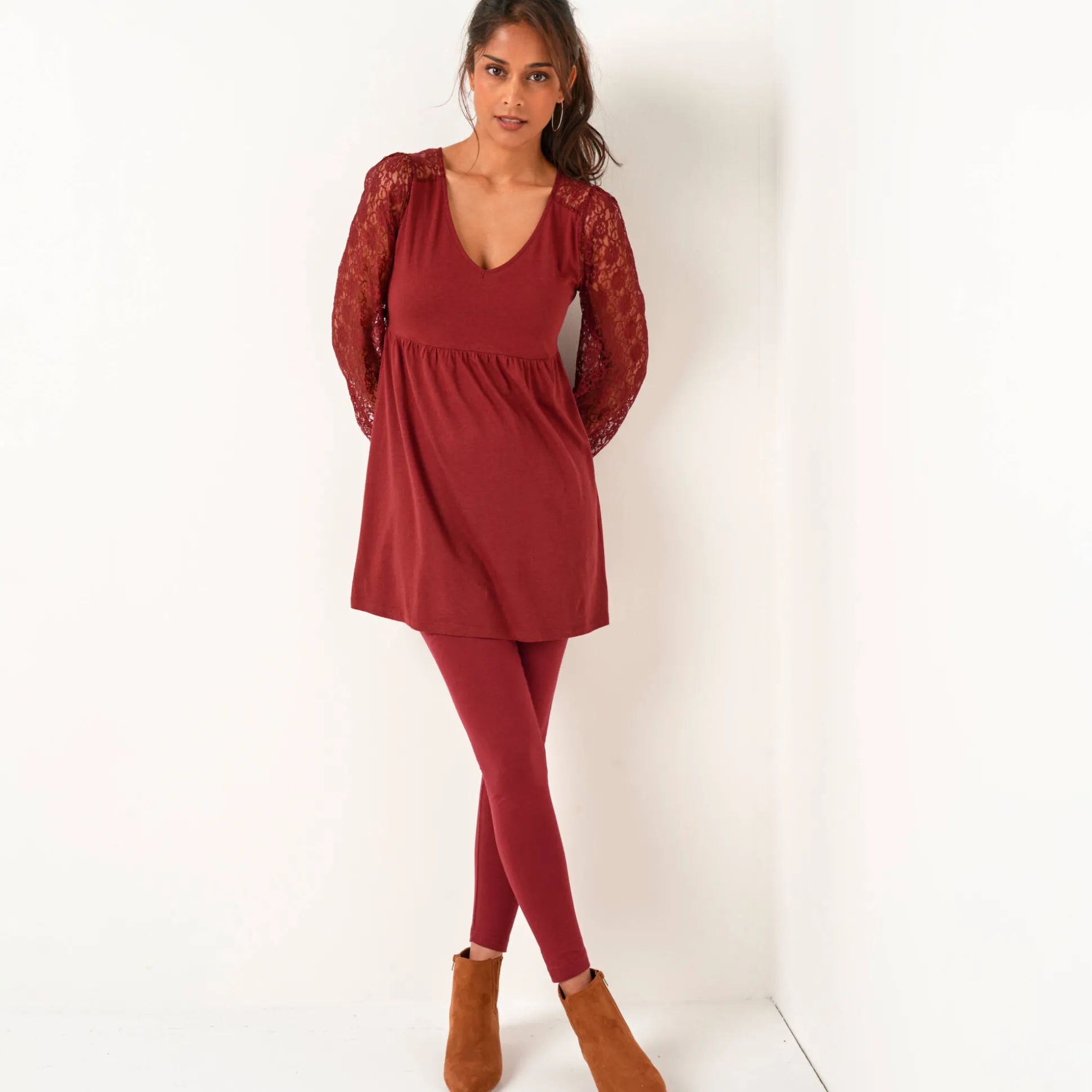 Set van 2 leggings met elastische taille