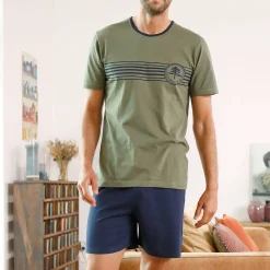 Shortama in katoenjersey met korte mouwen