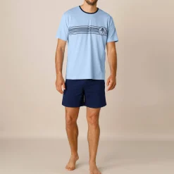 Shortama in katoenjersey met korte mouwen