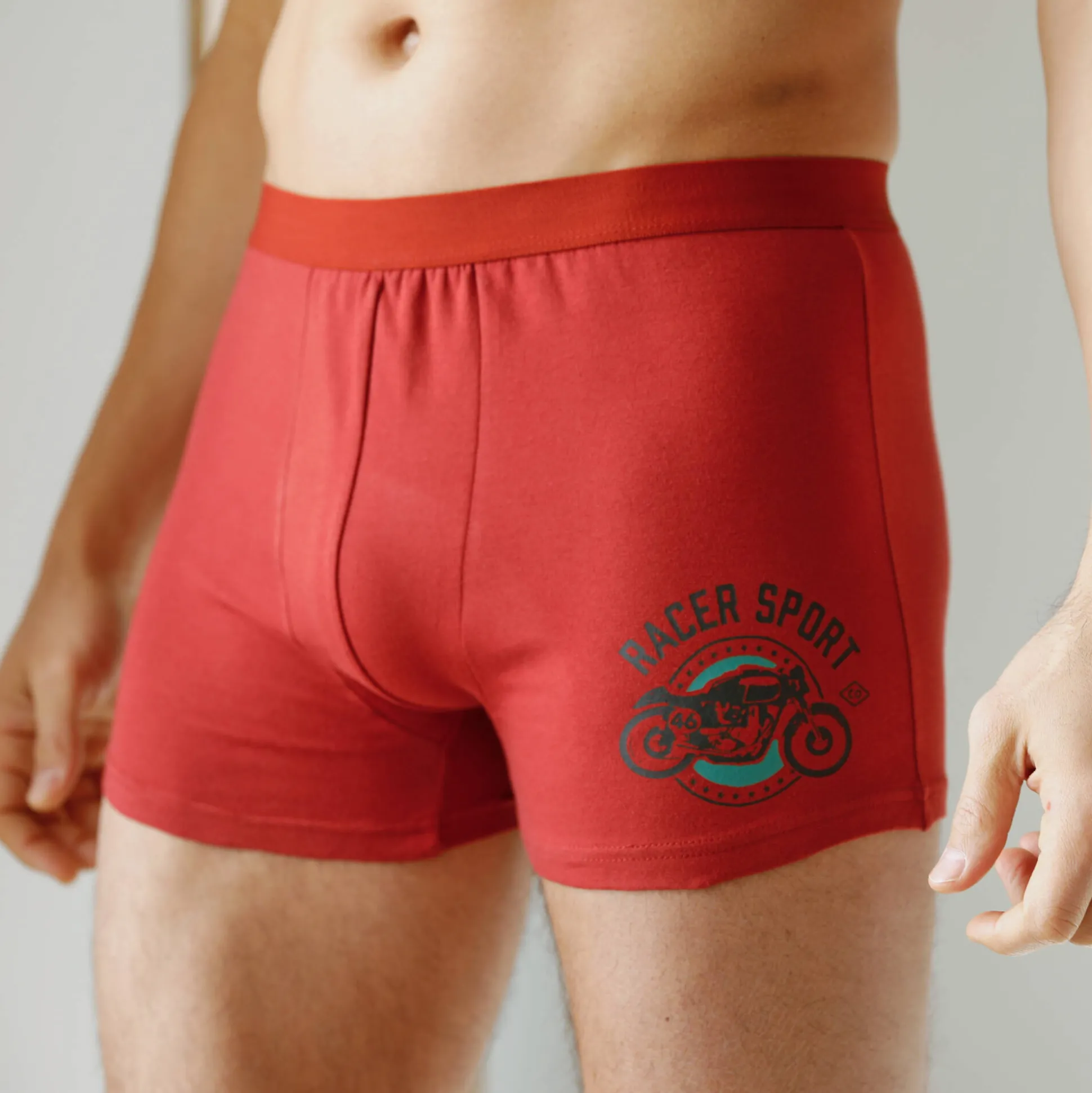 Shorty in katoen met geplaatste print - set van 2