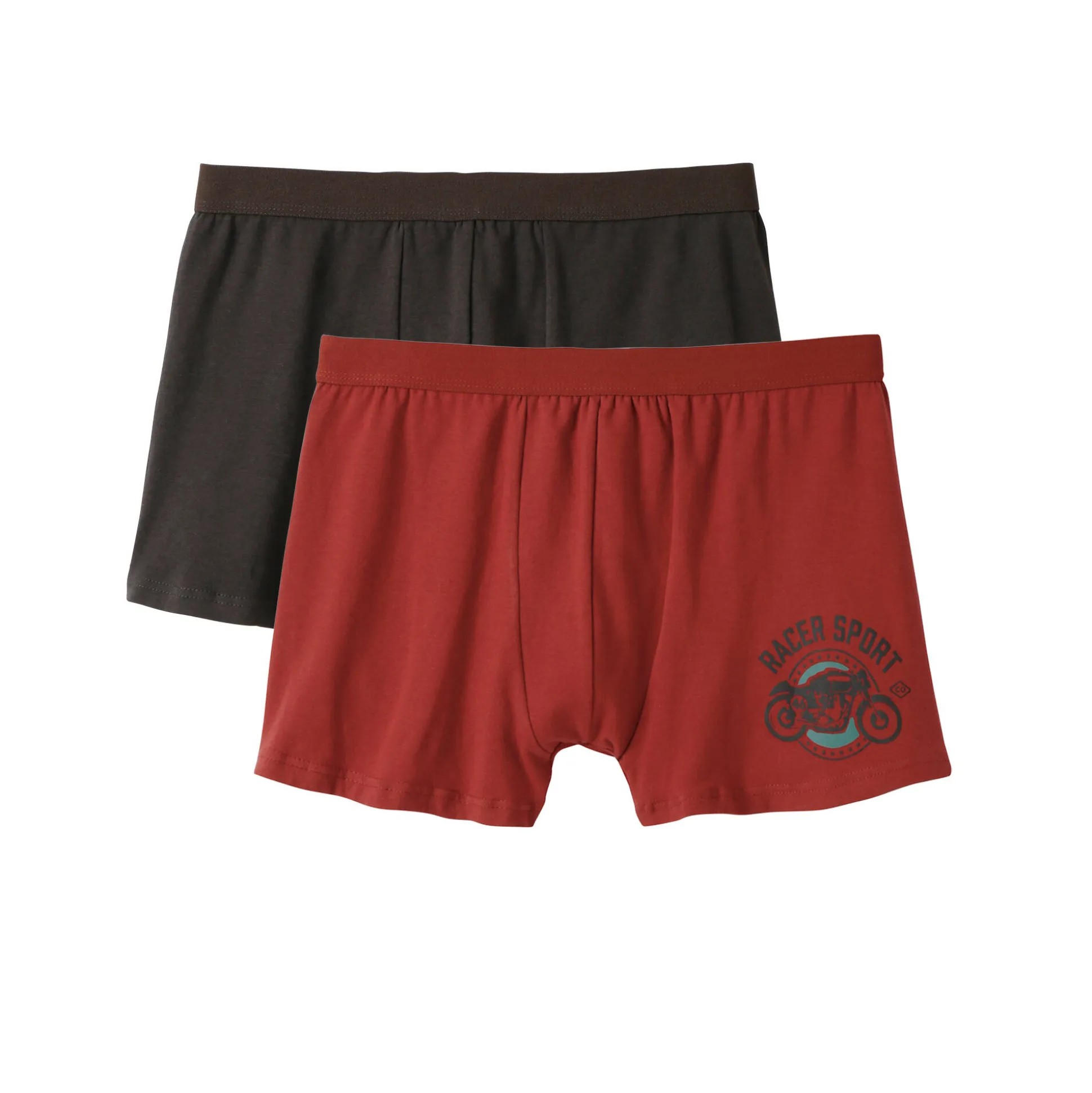 Shorty in katoen met geplaatste print - set van 2