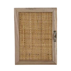 Sleutelkastje in rotan en hout