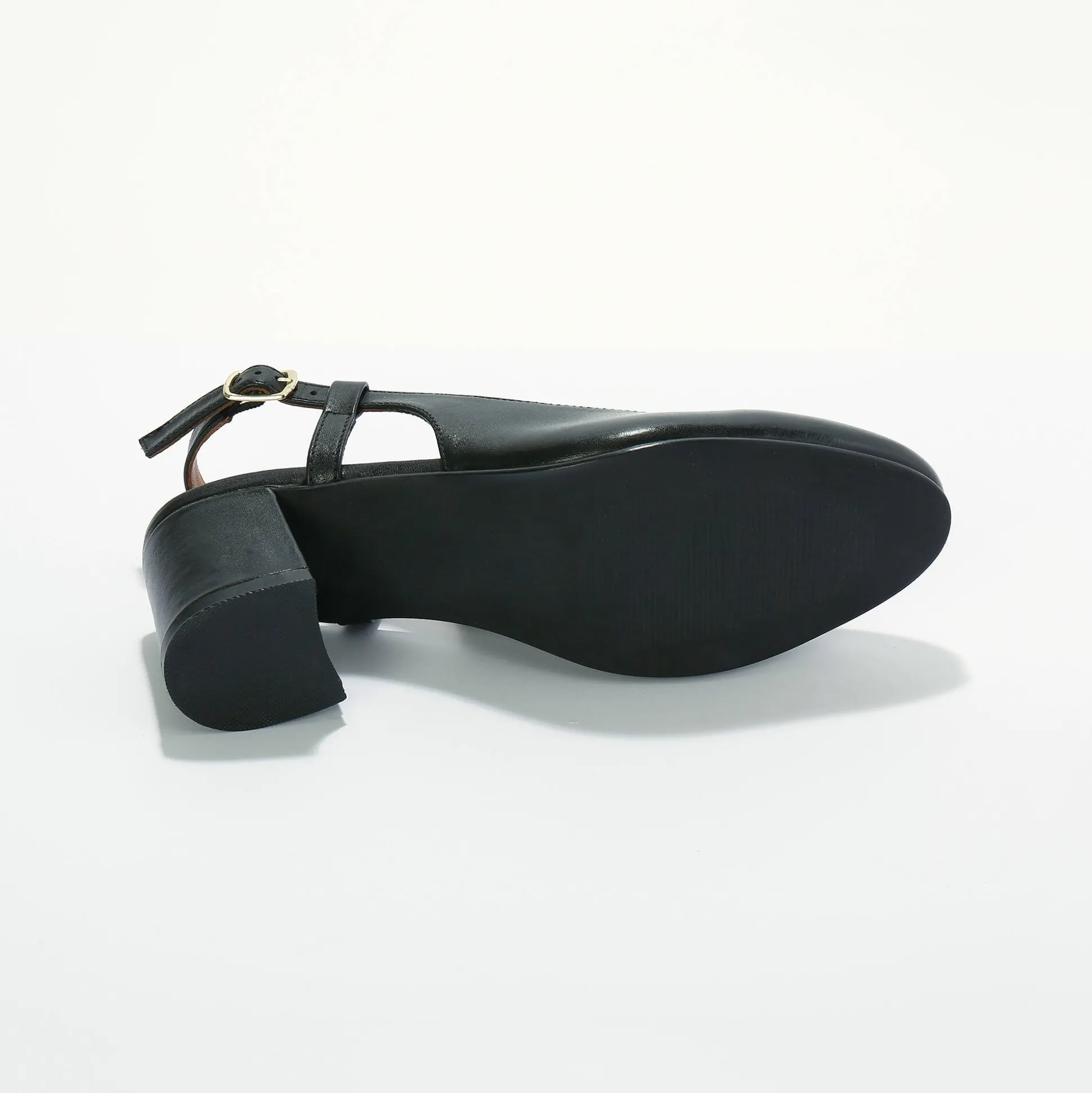 Slingback pumps in leer, LWG-gecertificeerd