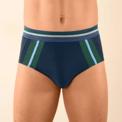 Slip met hoge taille en contrasterende strepen - set van 6