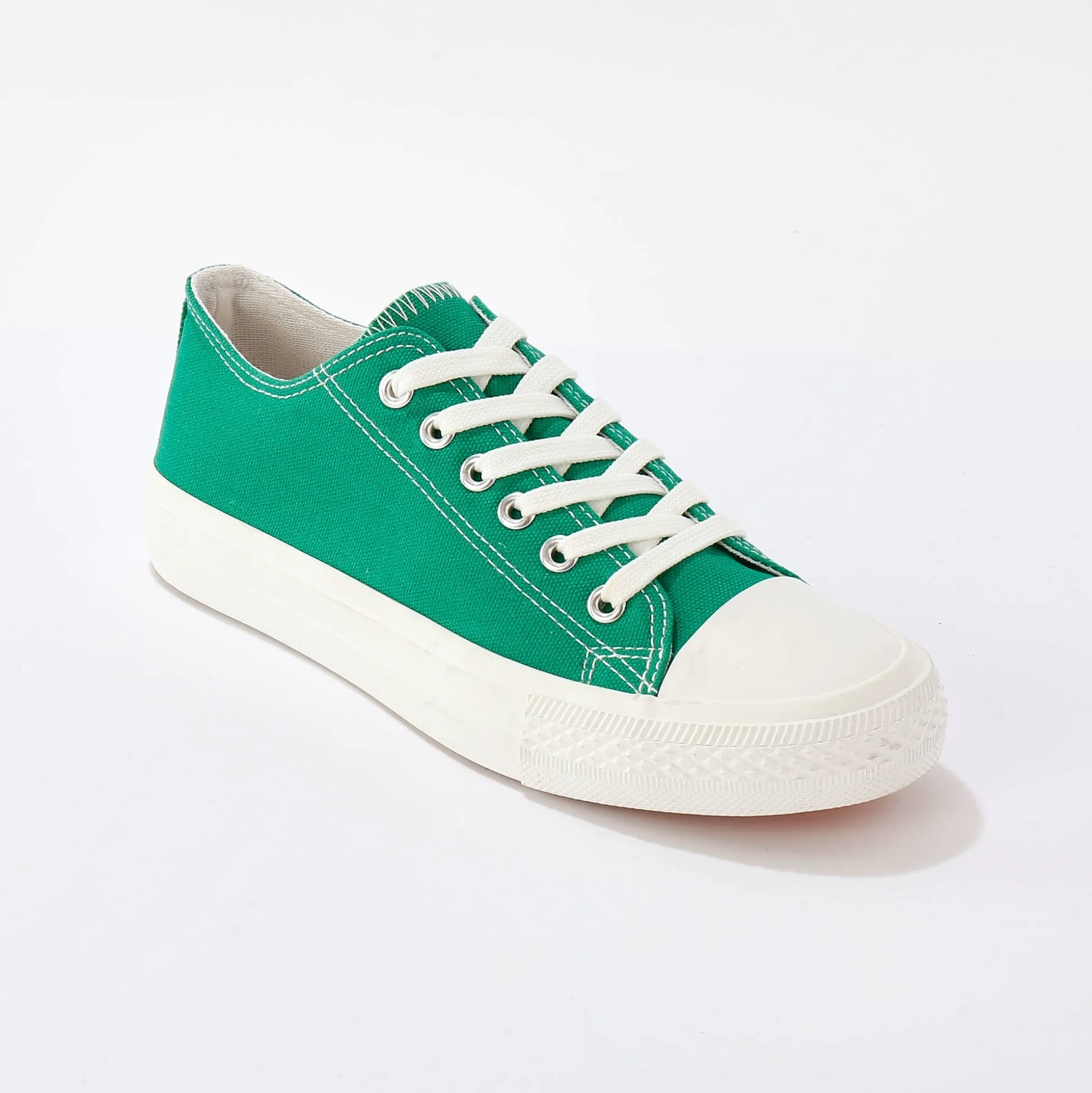 Sneakers in canvas, met veters