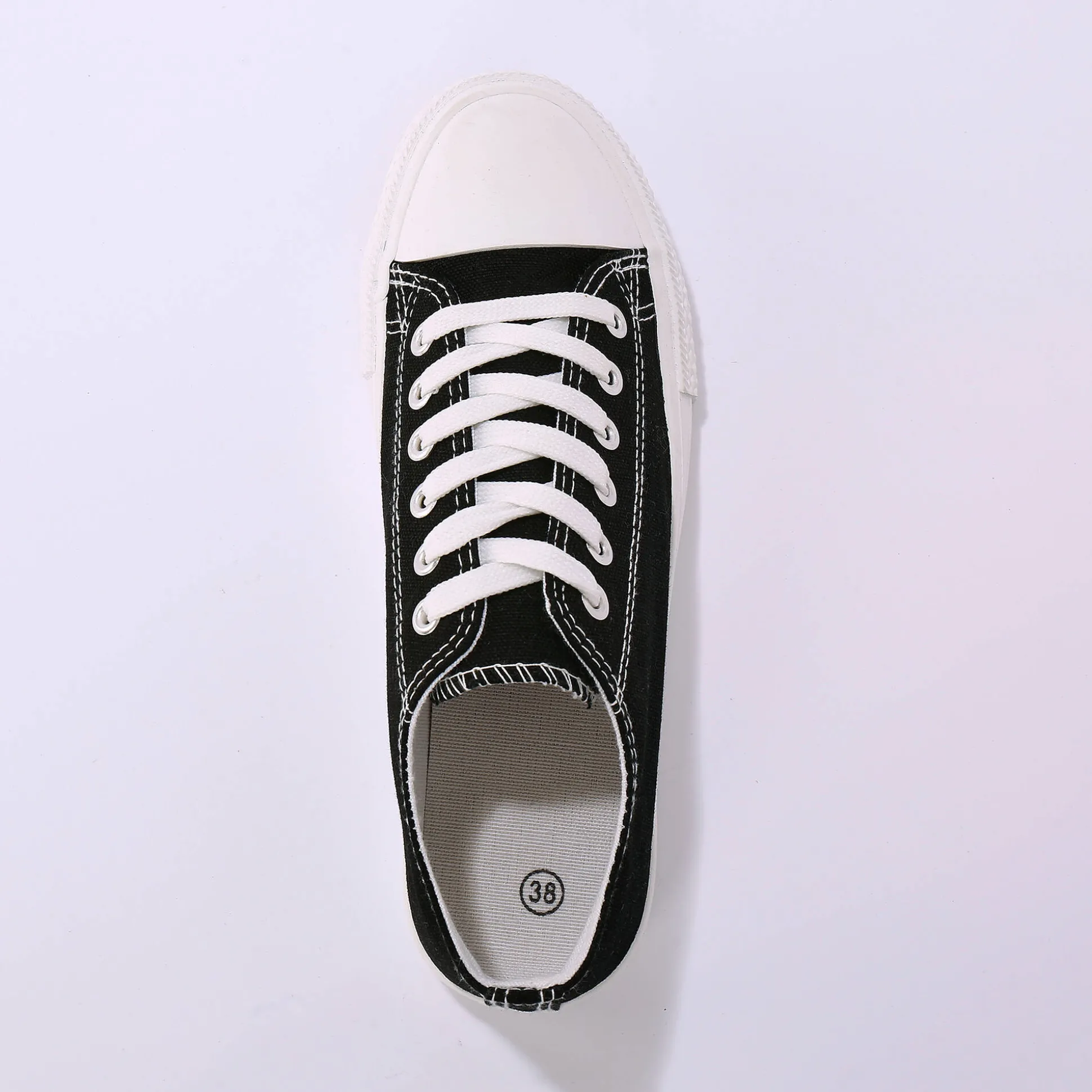 Sneakers in canvas, met veters
