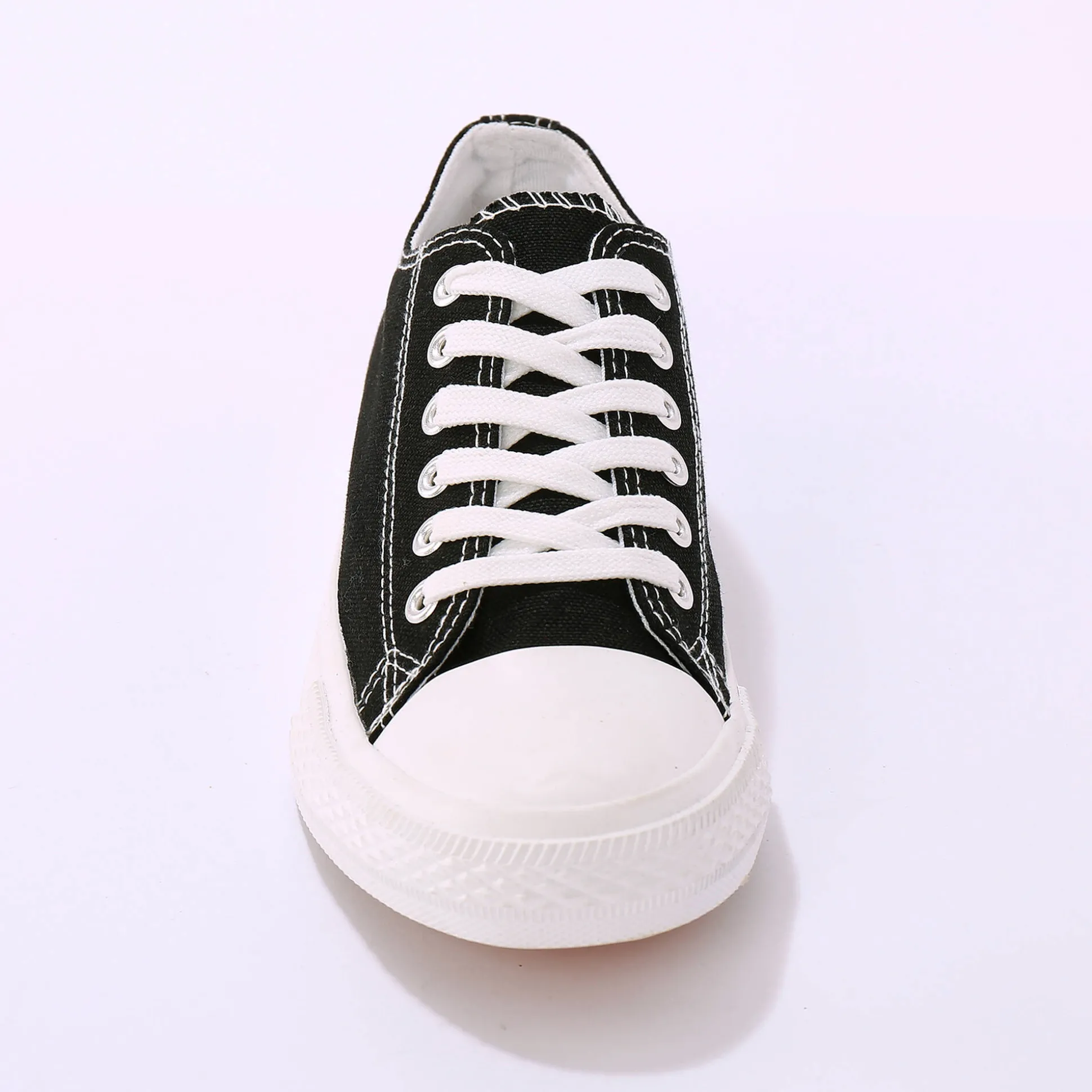 Sneakers in canvas, met veters