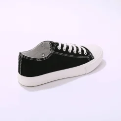 Sneakers in canvas, met veters