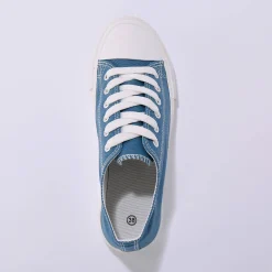 Sneakers in canvas, met veters