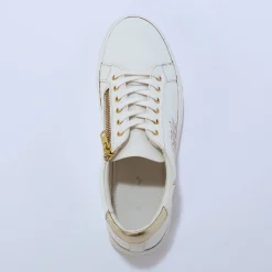 Sneakers met borduursel en rits