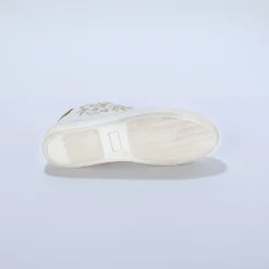 Sneakers met borduursel en rits