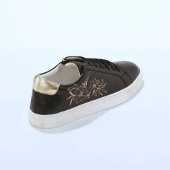 Sneakers met borduursel en rits