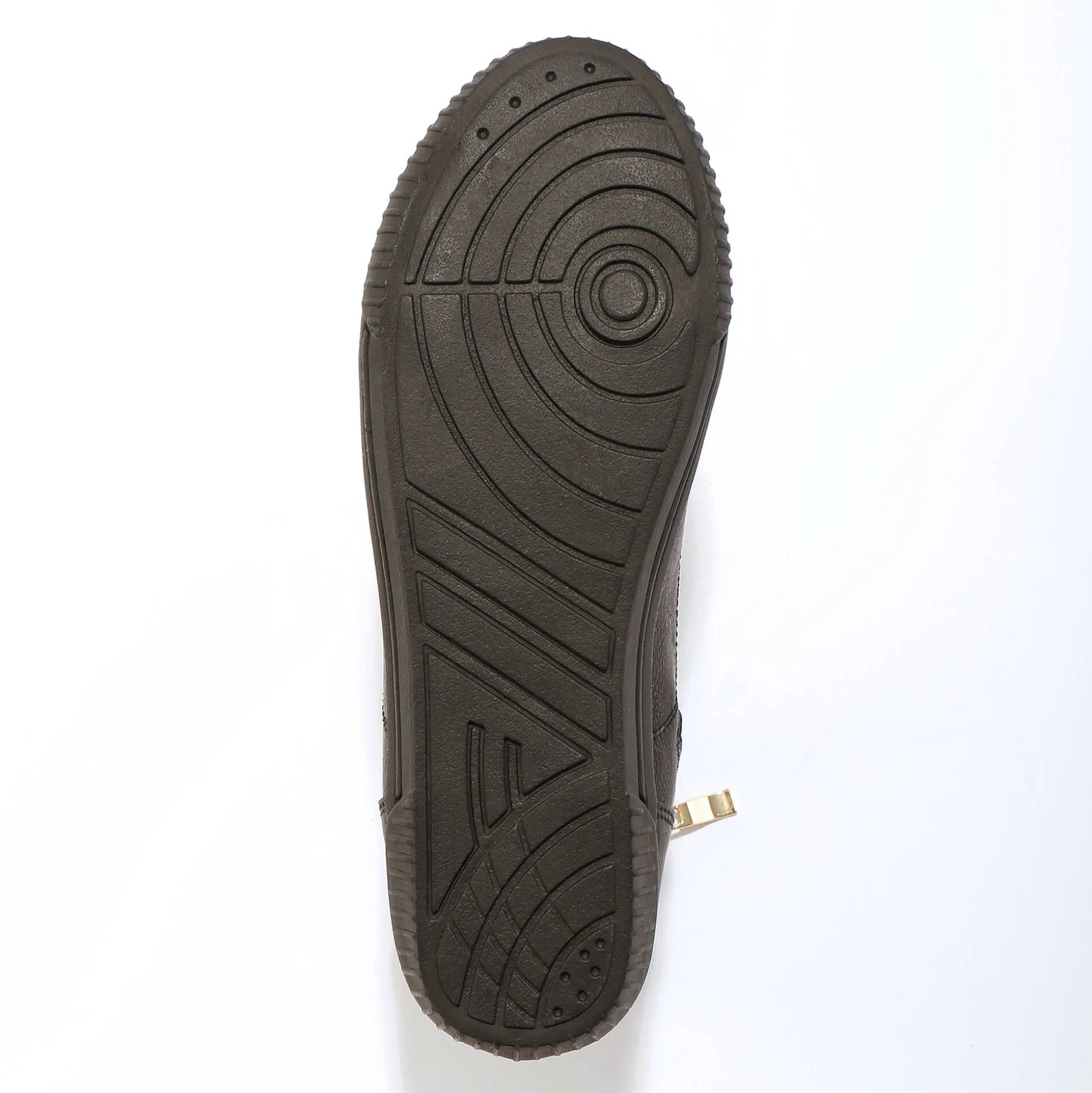 Sneakers met hoge schacht, rits en goudkleurige gesp