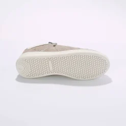 Sneakers met rits, in geperforeerd leer