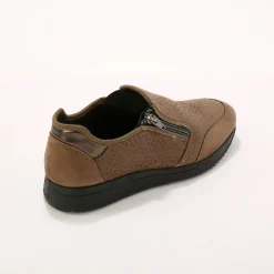 Sneakers met rits voor gevoelige voeten in rekbare stof