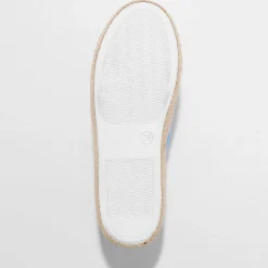 Sneakers met sleehak en koordzool