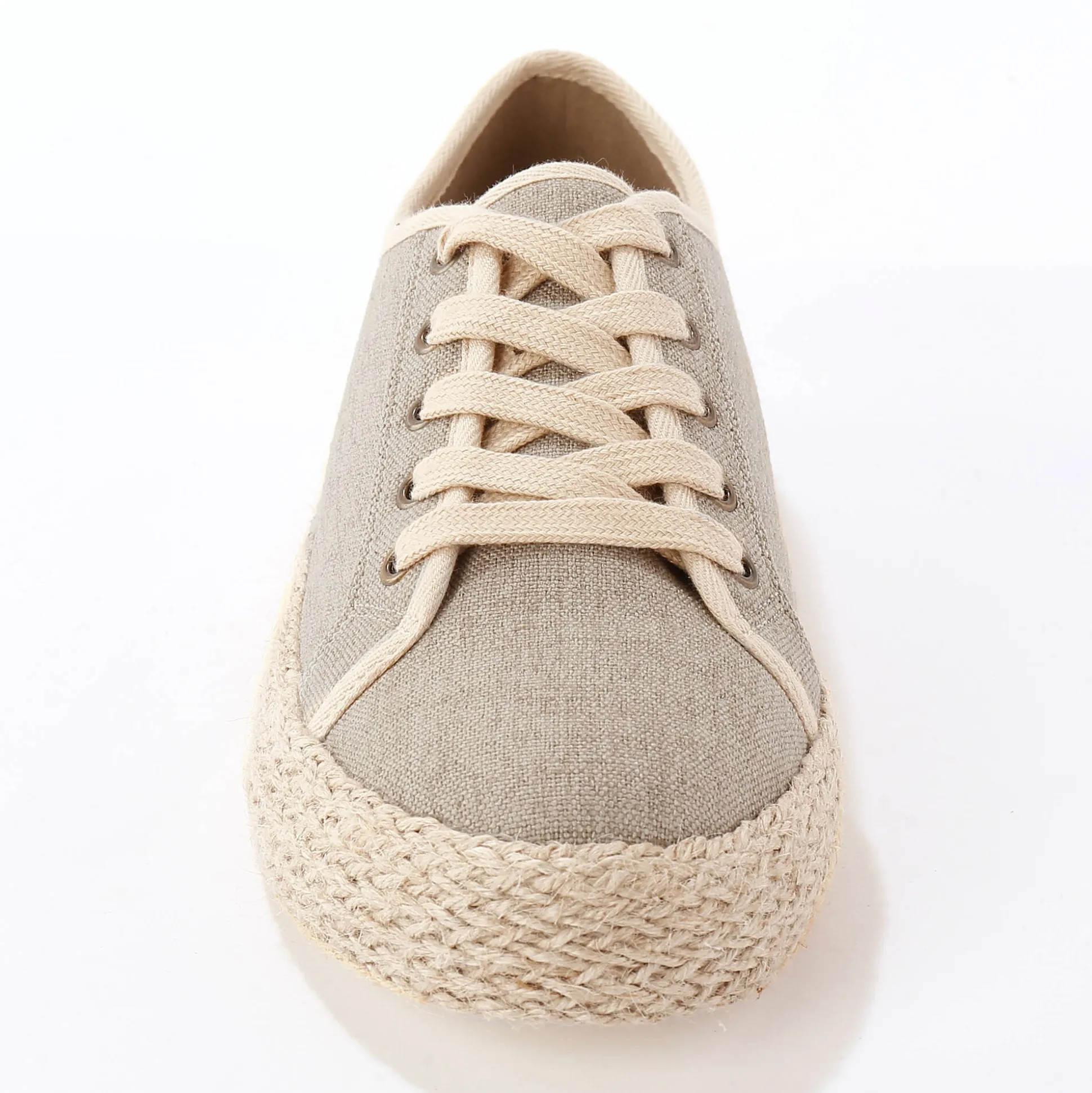 Sneakers met sleehak en koordzool