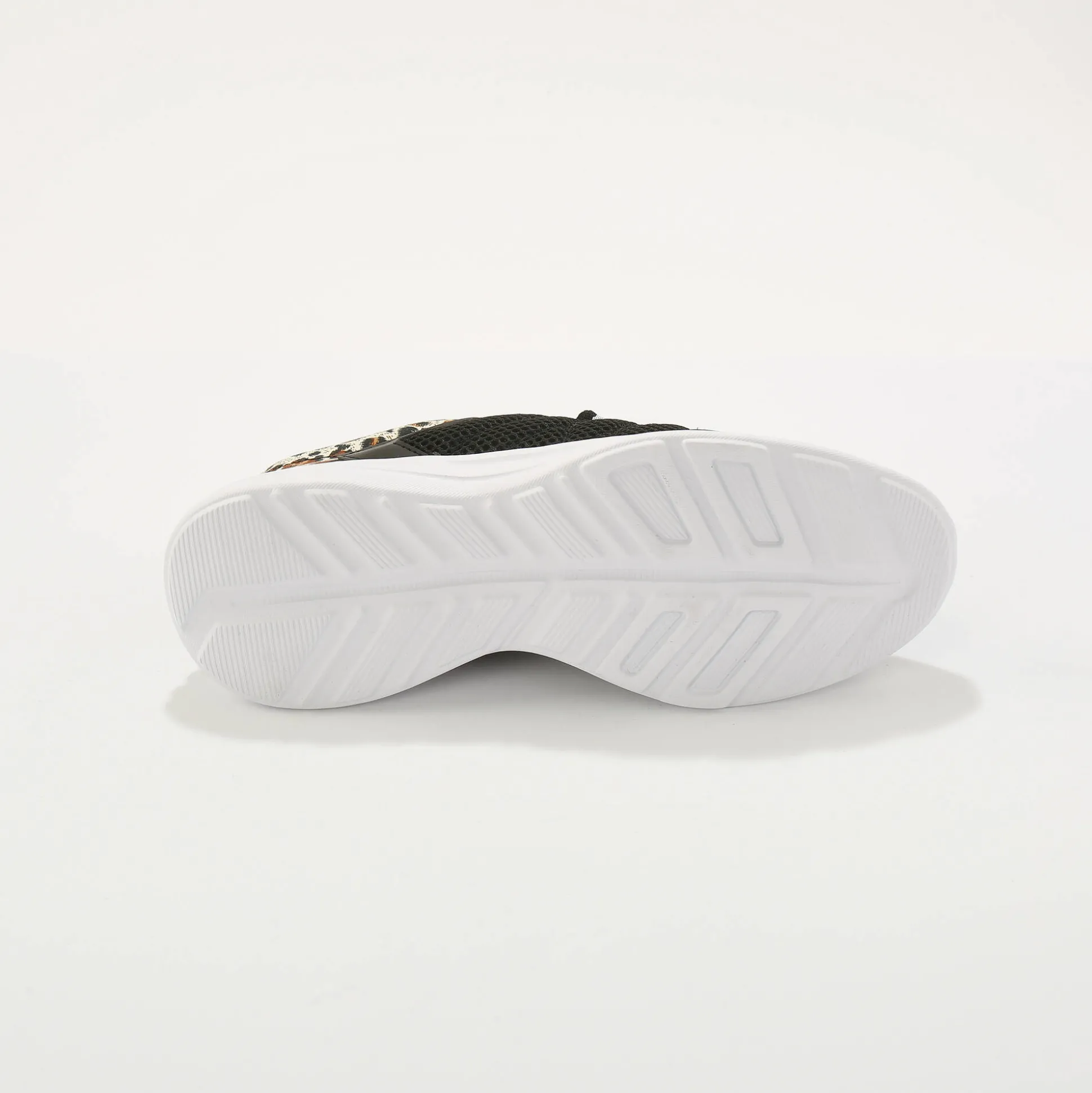 Sneakers met veters en dierenhuidprint