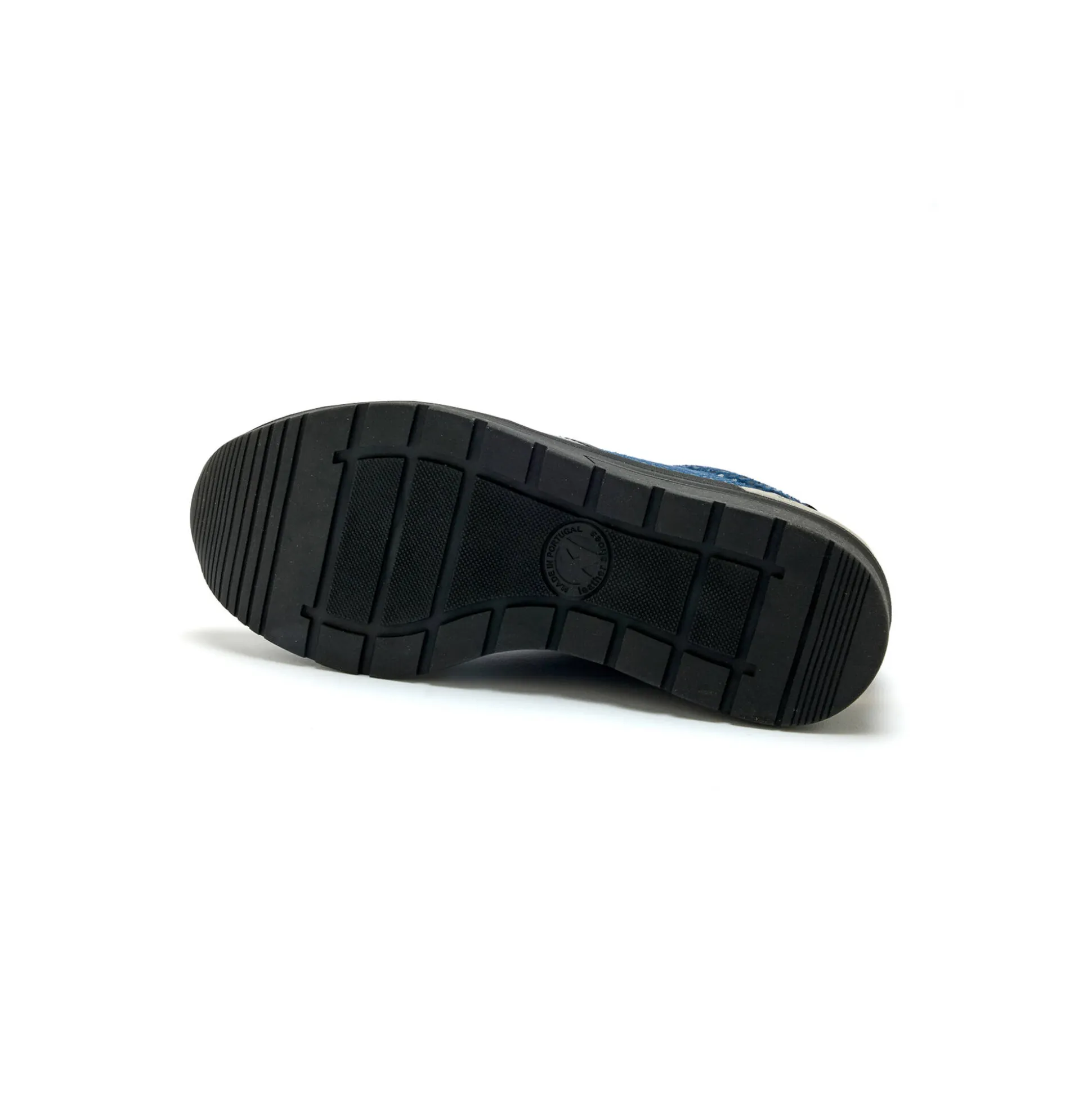 Sneakers met veters in leer en rekbare stof, sleehakje