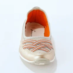 Soepele ballerina's in leer
