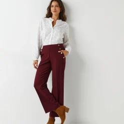 Soepele broek met knooppandeffect