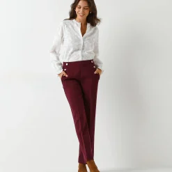 Soepele broek met knooppandeffect