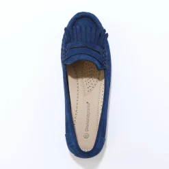 Soepele mocassins in microvezeltextiel