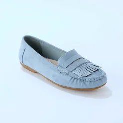 Soepele mocassins in microvezeltextiel